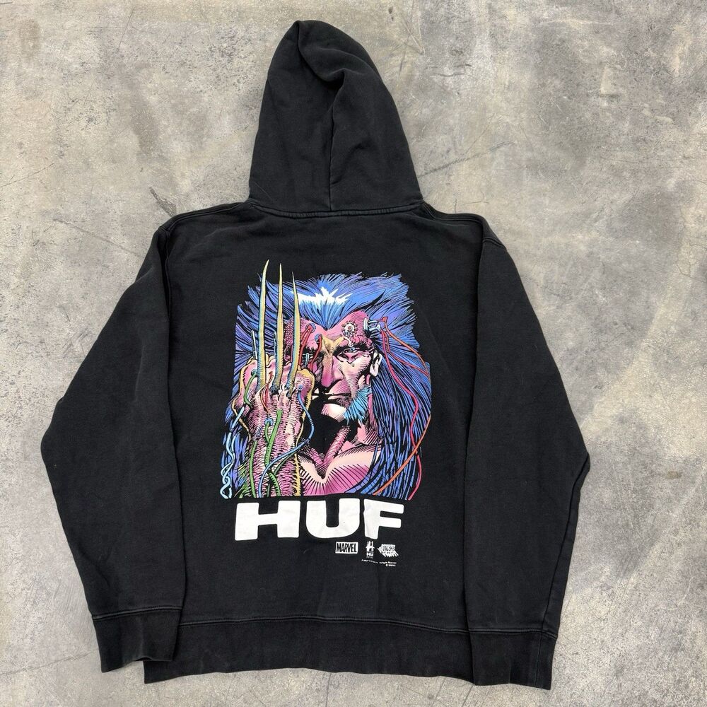 HUF x Marvel Wolverine "Weapon X" Adult Comic Hoodie Size M